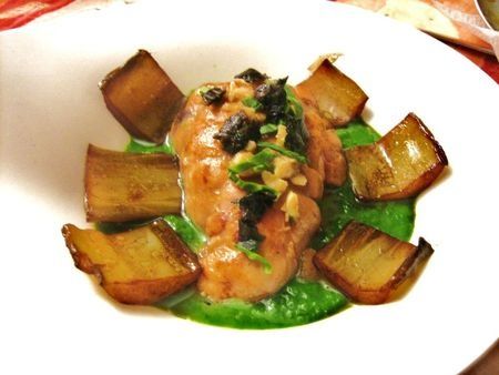 Ris de veau, blettes, chataignes et truffes ( Nicolas Masse)