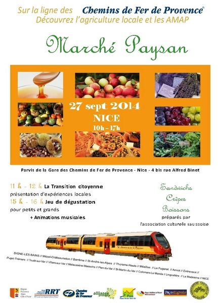 Marché Paysan à la Gare des Chemins de fer de Provence