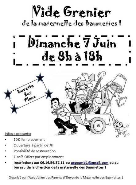 Vide-grenier dimanche 7 juin