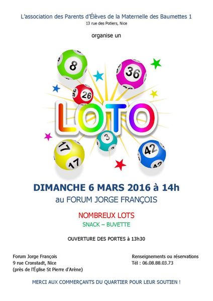 Loto dimanche 6 mars