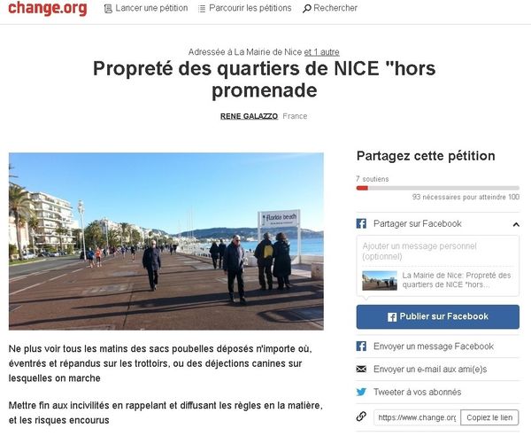 Pétition sur la propreté de nos quartiers