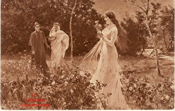 Iris -3405- SORBI R. Dante et Béatrice. Italie. 1916.