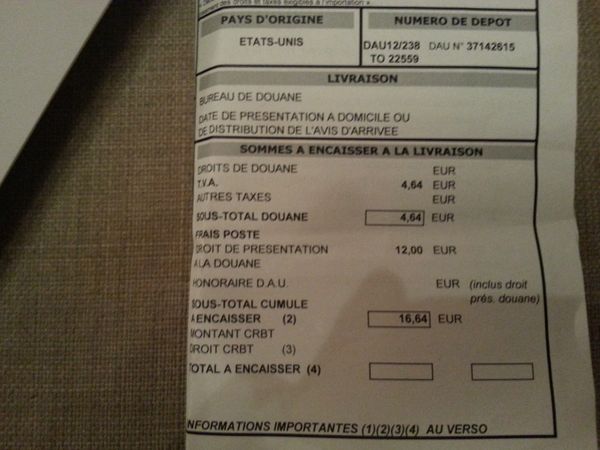 Commande Sigma ( black Friday partie 2 et frais de douane)