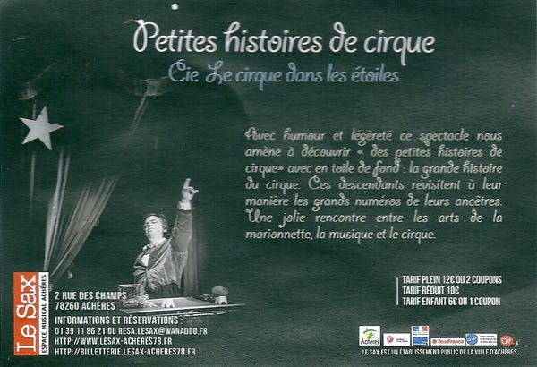 Spectacle Petites histoires de cirque (dès 4 ans)
