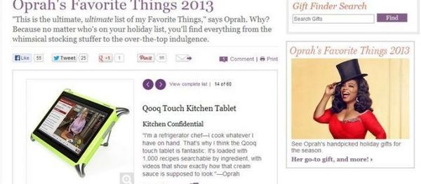 QOOQ, la tablette tactile culinaire.