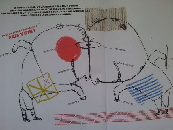 Le grand livre de la bagarre. Davide CALI et Serge BLOCH. (Dès 5 ans)