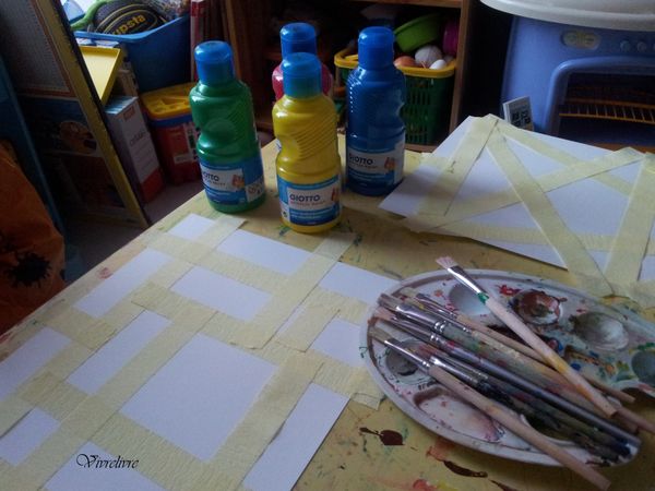 Jouer et découvrir #12 – Faire de l’Art à la maison comme… Piet Mondrian.