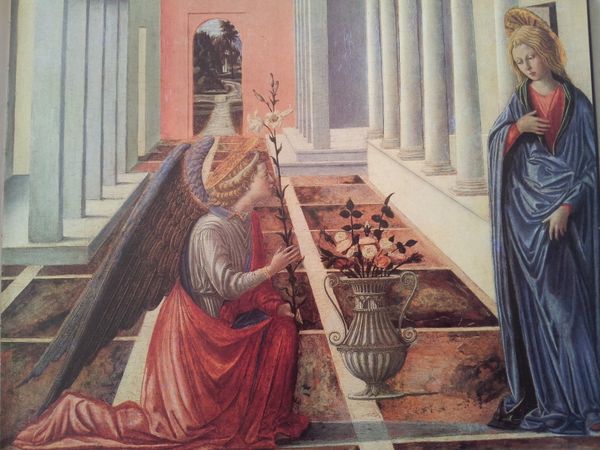 L'Annonciation. Maître des panneaux Barberini, XVe siècle.