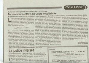 La Fondation Gates, l'OMS, PATH, GAVI, l'UNICEF derrière une campagne de vaccination catastrophique au Tchad en 2012