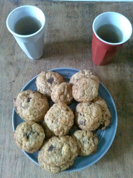 cookies aux éclats de chocolat noir et blanc