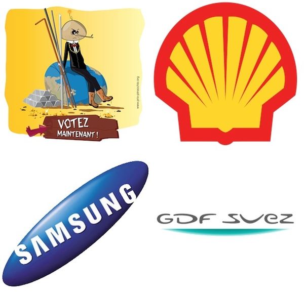 Les Pinocchio 2014 sont Shell, GDF Suez et Samsung