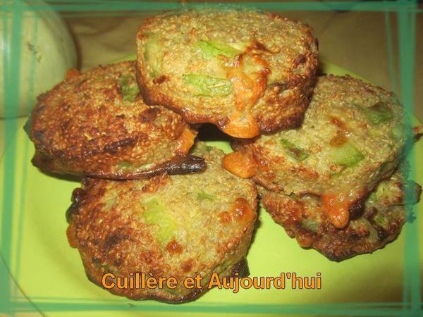 Galettes végétales quinoa, chèvre, courgettes
