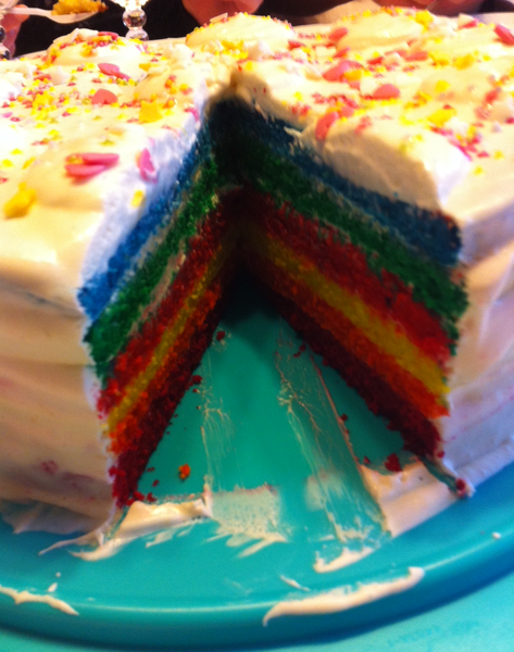Gateau arc-en-ciel ...