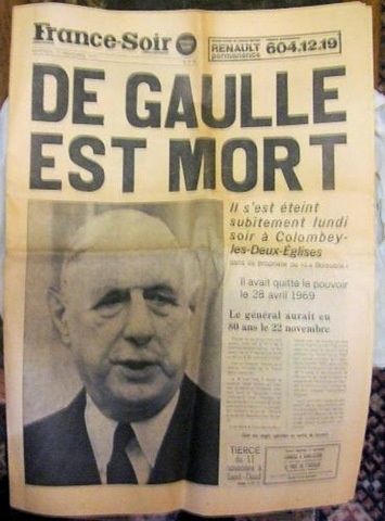 De Gaulle est mort, définitivement, début 2015 !