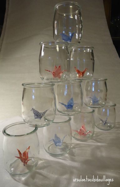 Grues en origami
