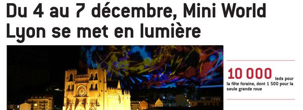 Le Progrès de Lyon - Reportage "Mini illuminations du 4 au 7 décembre 2015"
