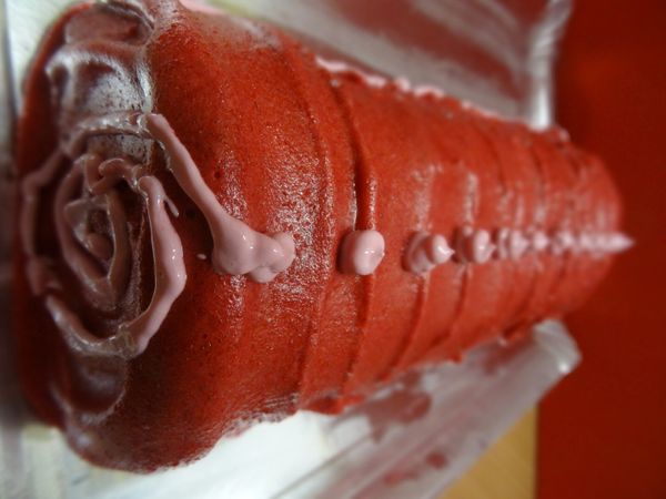 BÛCHE GLACÉE FRAMBOISE INSERT MANGUE