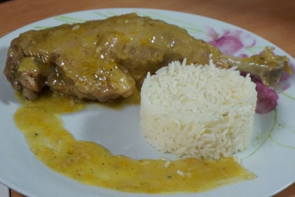 CUISSES DE CANARD À L'ORANGE