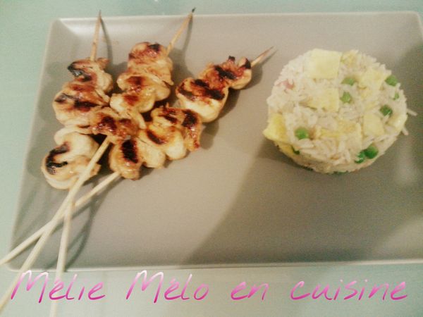 Brochette de poulet yakitori