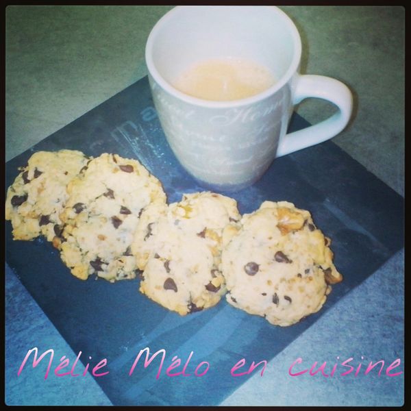 cookies chocolat pralin et noix
