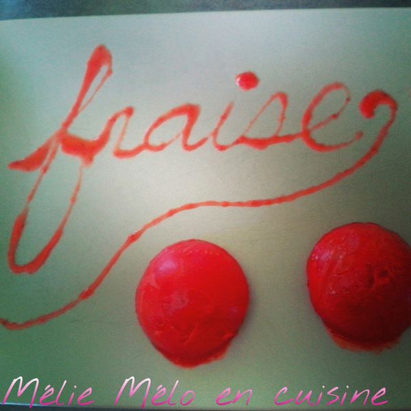 sorbet à la fraise sans sorbetière