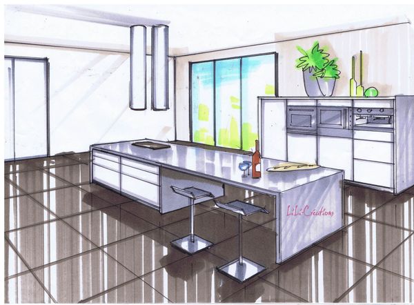 CUISINE LAQUEE (technique perspective)