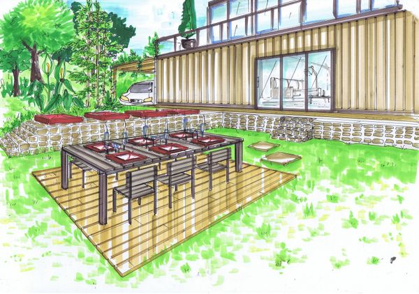 Comment placer un jardin autour de sa maison container