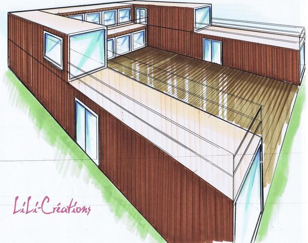 MAISON CONTAINER EN U