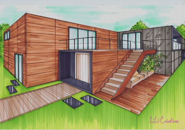Maison container 175m²