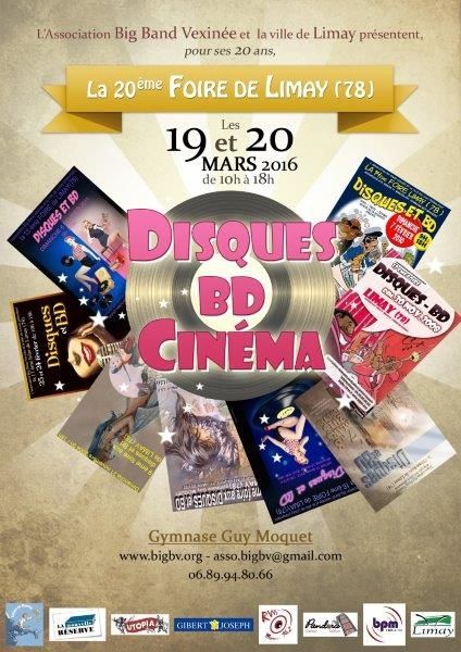 20ème Foire aux disques, BD et cinéma de Limay les 19 et 20 mars 2016
