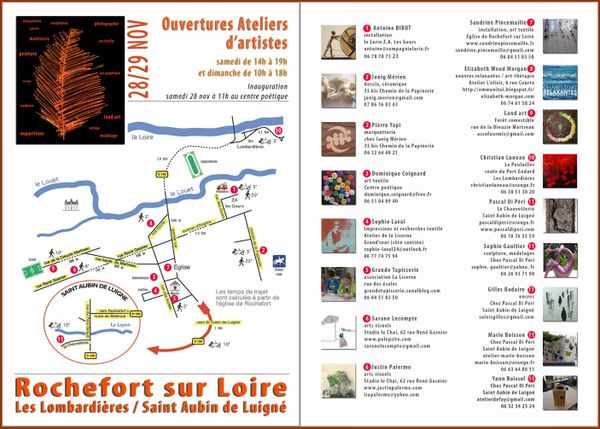 Ateliers d'artistes à Rochefort sur Loire en novembre 2015