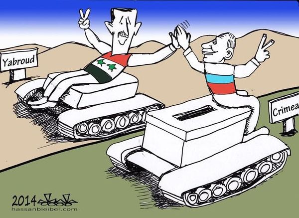 L'image du jour - Syrie, Crimée, même combat ? par Bleibel