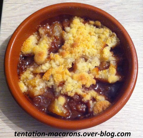 Crumble Pommes-Poires-Carambars