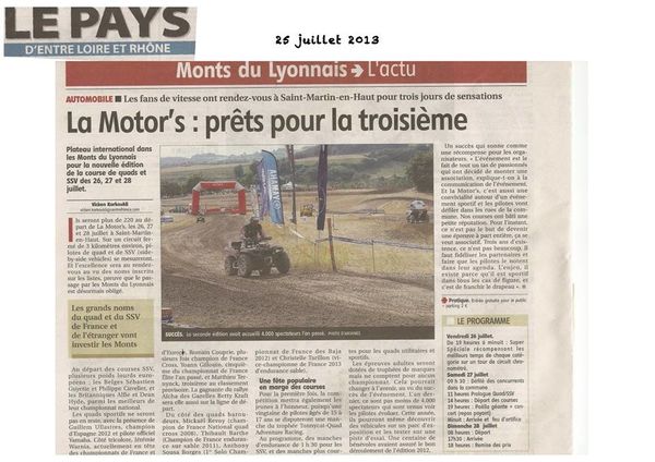 La Motor's 2014, nouvelle course au calendrier