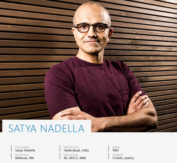Satya Nadella est le nouveau CEO de Microsoft