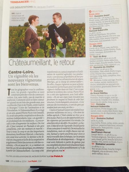 Châteaumeillant, le retour, dans le Point ...