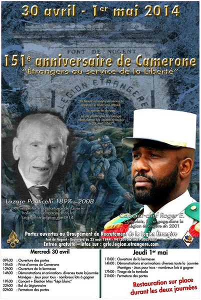 Fête de Camerone 2014.