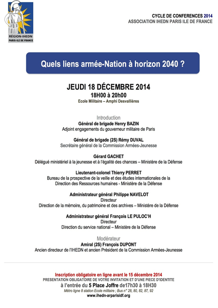 Le lien armée-nation à l'horizon de 2040 !