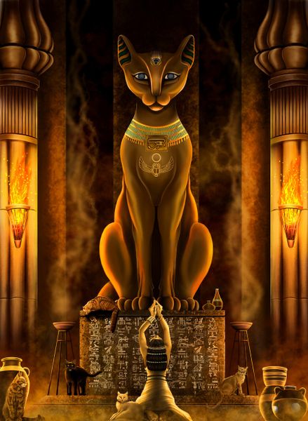 Bastet, Déesse des chats, Mythologie Égyptienne, Egypte