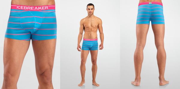 Icebreaker : des vêtements en laine mérinos et avis Anatomica Boxer Stripe