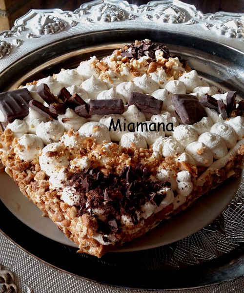 Entremet cookie, chocolat et vanille