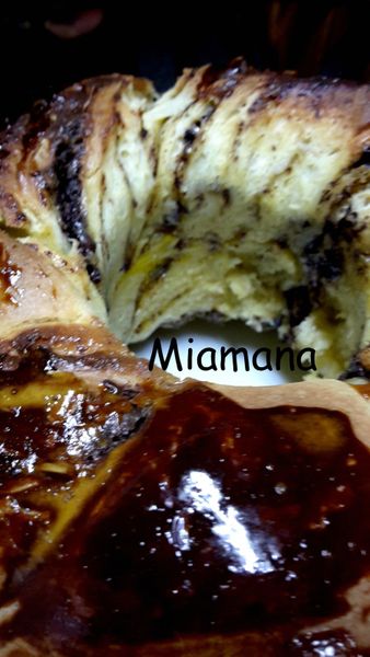 Brioche roulée à la frangipane noisette et chocolat