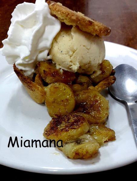 Chaud froid banane caramélisée