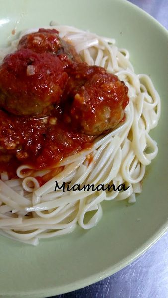 Spaghetti boulettes (surprise ;-) )