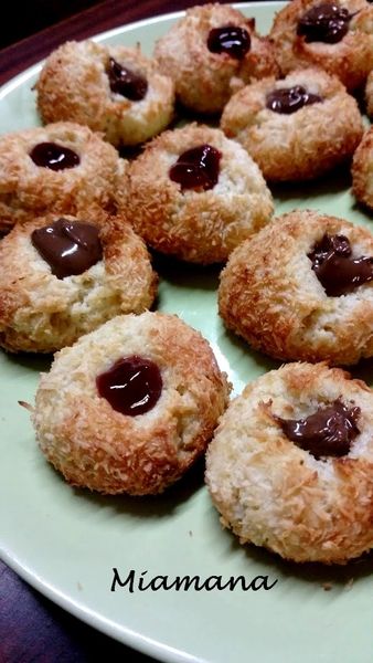 Biscuits coco confiture (ou chocolat)