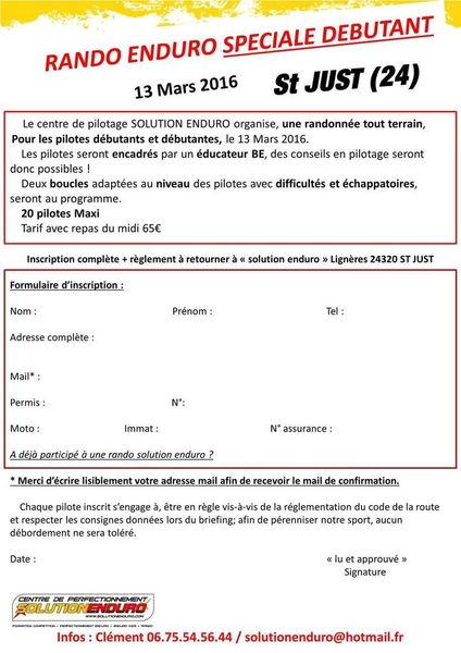 Rando débutant avec Solution Enduro le 13 mars 2016