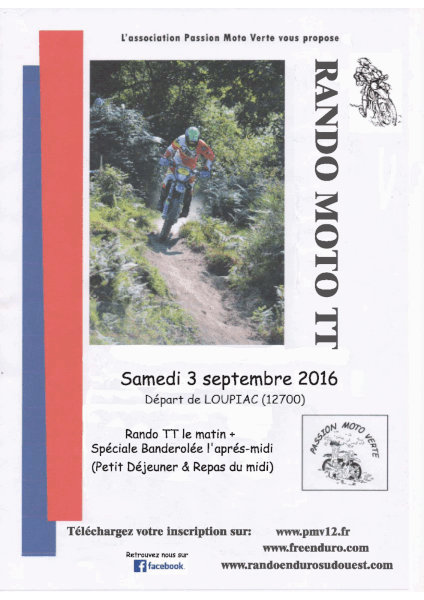 Rando moto de Passion Moto Verte à Loupiac (12) le 3 septembre 2016 