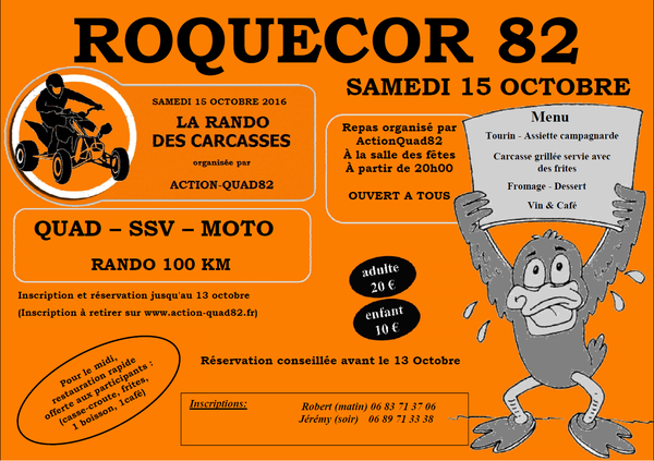 Rando des carcasses à Roquecor (82), Quad, SSV, Moto d' Action-Quad82 le 15 octobre 2016