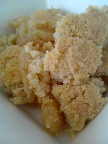 CRUMBLE POMMES/NOISETTE FARINE EPEAUTRE