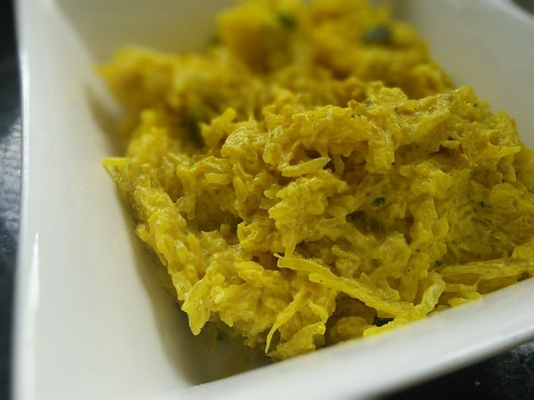 CURRY DE COURGE SPAGHETTIS